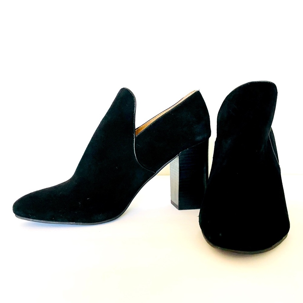 Lucky Brand 🍀 Black Suede Leather Heels